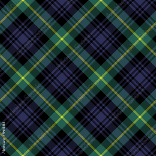 Canvas-taulu gordon tartan fabric textile check pattern seamless
