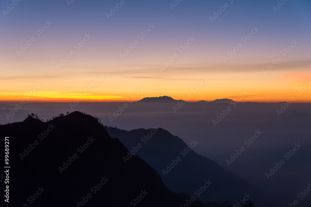 Sunrise at Bromo mountain. Java , Indonesia