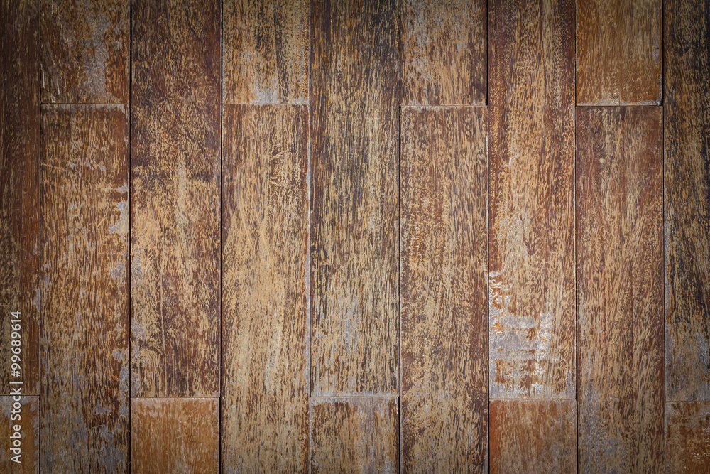 Naklejka premium close up of wall made of wooden planks