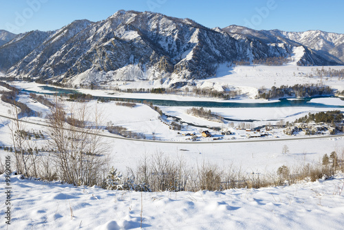 Valley of Katun river in the Altai mountains