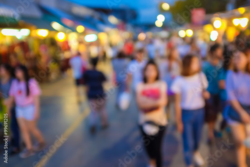 Blurred image of people shopping
