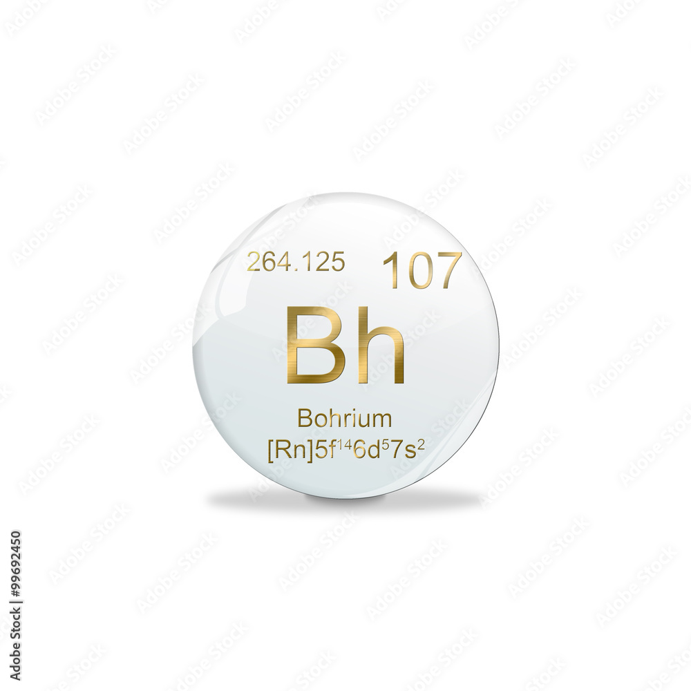 Periodensystem Kugel - 107 Bohrium Periodensystem Kugel - 107 Bohrium