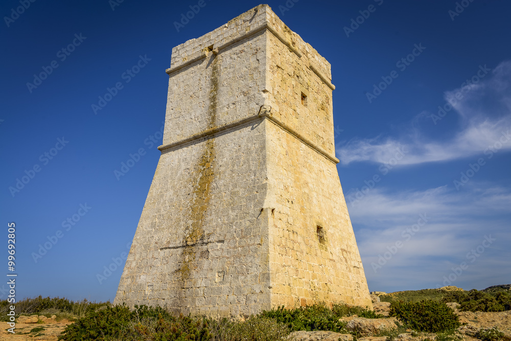 Tower in Ghajn Tuffieha, Malta