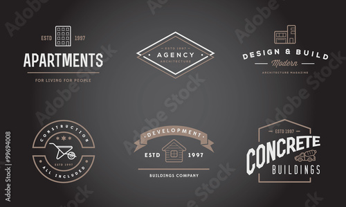 Set of Vector Construction Building Icons Home and Repair can be used as Logo or Icon in premium quality