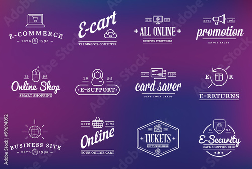 Set of Vector E-Commerce Icons Shopping and Online can be used as Logo or Icon in premium quality