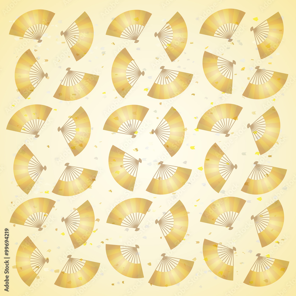 背景素材和柄扇子stock Illustration Adobe Stock
