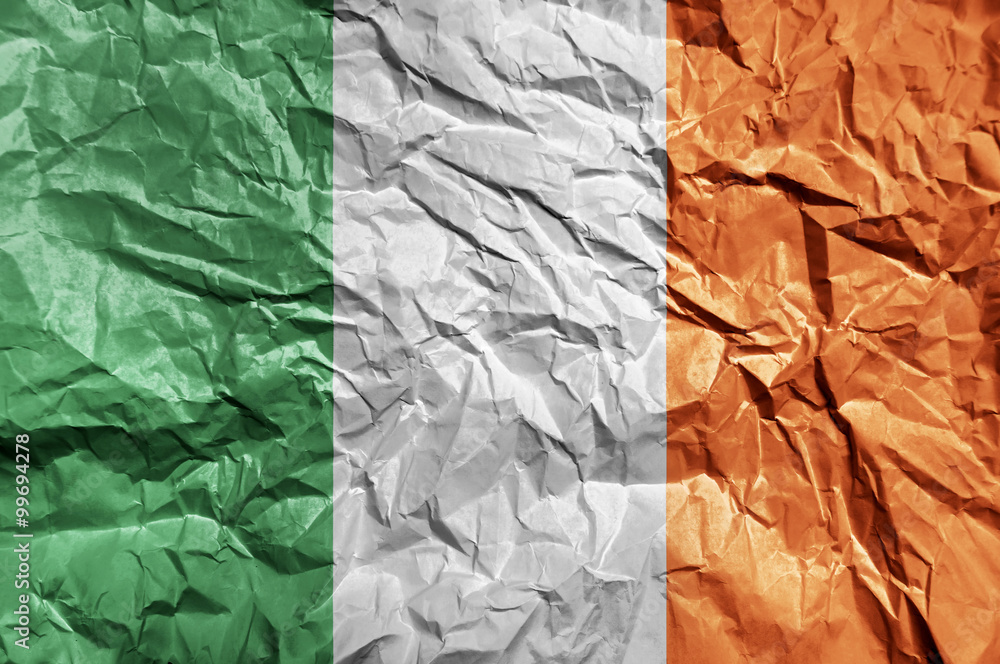 custom made wallpaper toronto digitalIreland flag painted on crumpled paper background