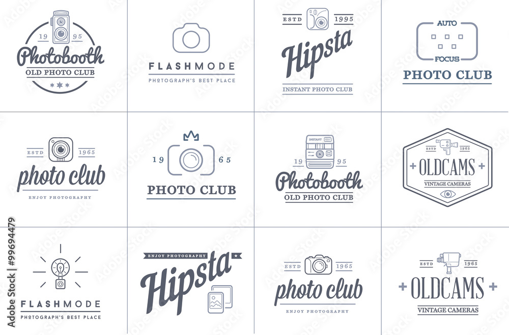 Set of Vector Photo Camera Photography Elements and Video Camera Icons Illustration can be used as Logo or Icon in premium quality Set of Vector Photo Camera Photography Elements and Video Camera Icons Illustration can be used as Logo or Icon in premium quality