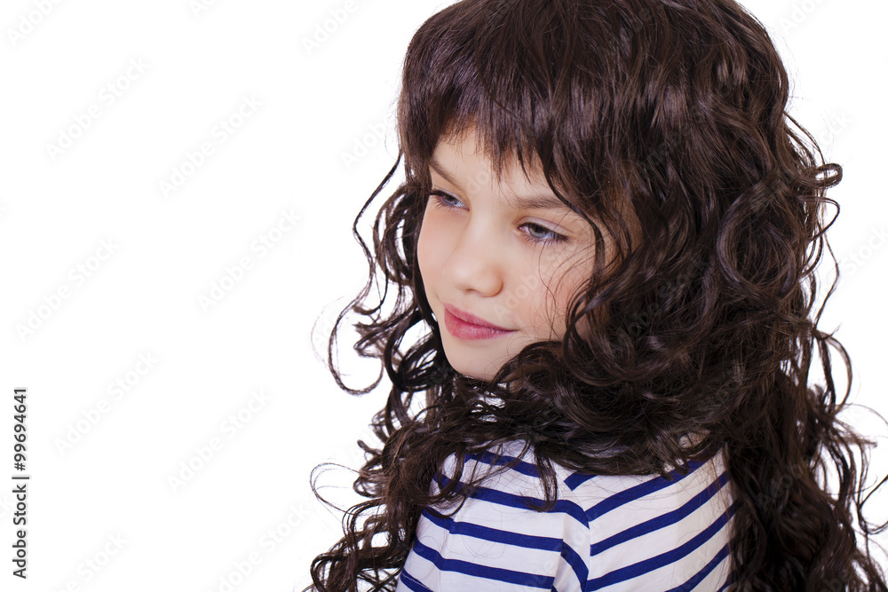 Portrait of a charming little girl smiling at camera Portrait of a charming little girl smiling at camera