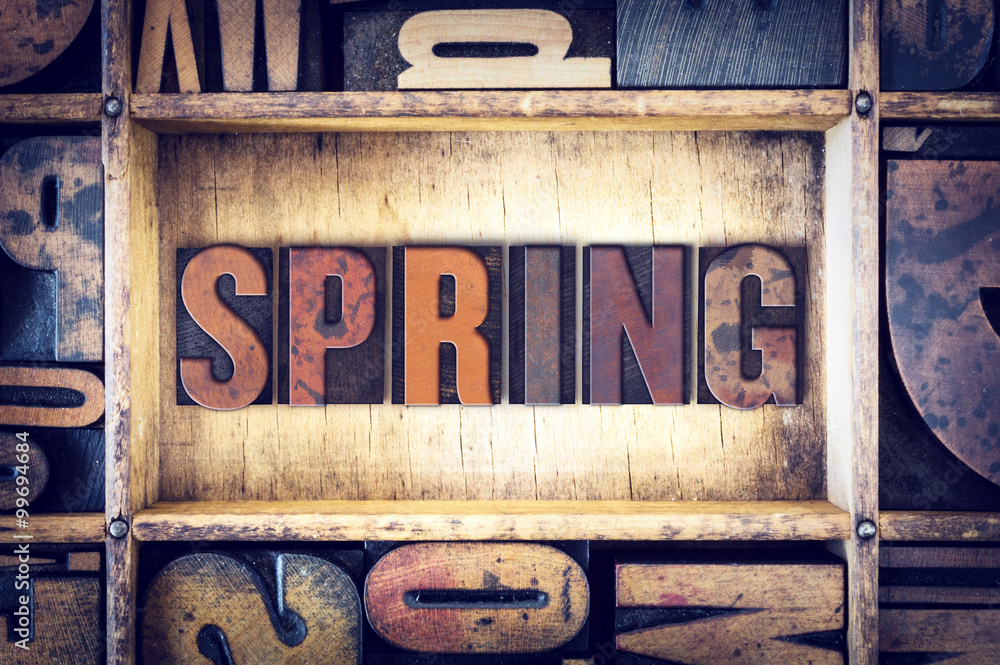 Spring Concept Letterpress Type