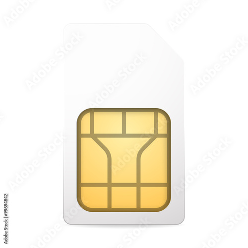Vector illustration of mobile phone SIM card