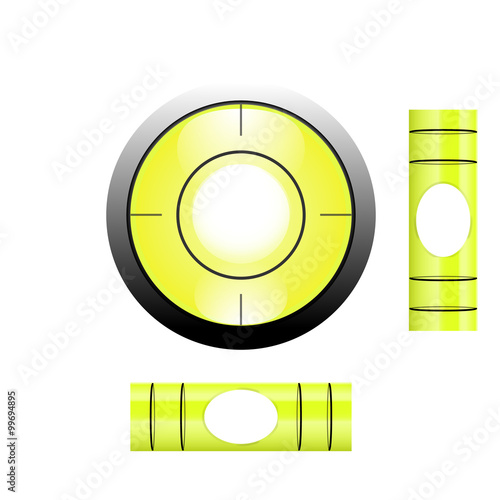 Vector illustration of disc bubble spirit level round circle. fo