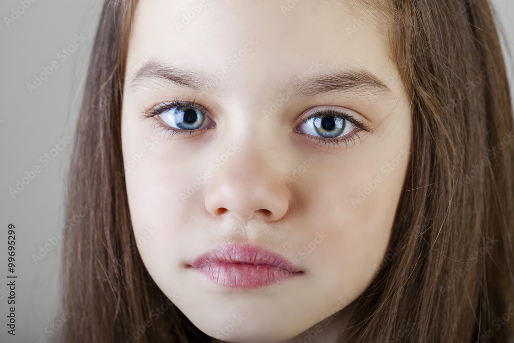 Portrait of a charming brunette little girl Portrait of a charming brunette little girl