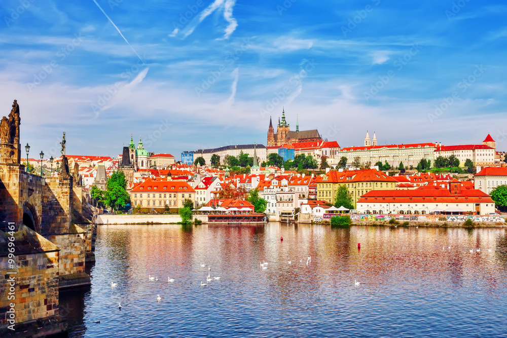 PRAGUE,CZECH REPUBLIC- SEPTEMBER 13, 2015: View of Prague Castle