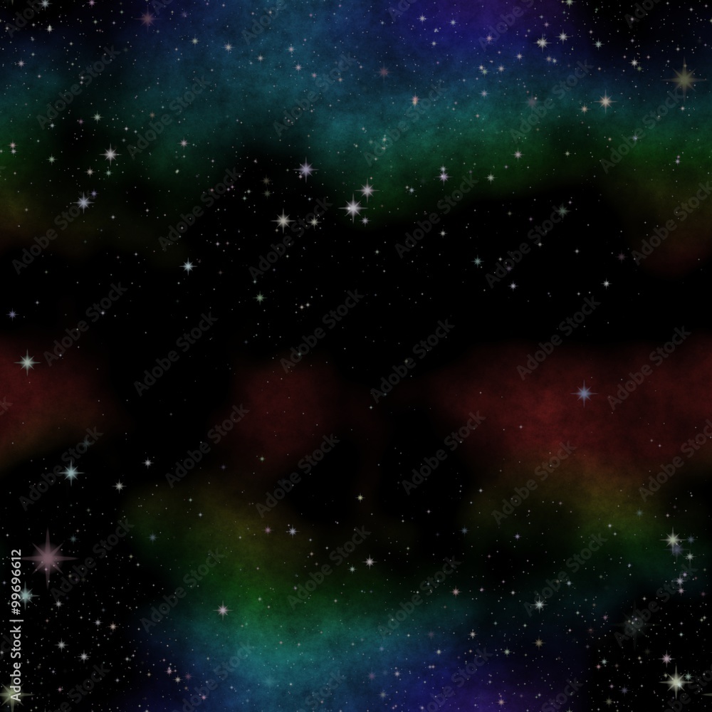 Abstract illustration of deep cosmos with shining stars