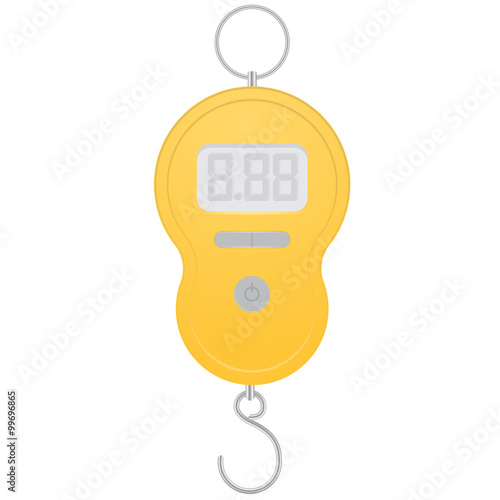 Photography Vector illustration of portable digital steelyard (scale). isola