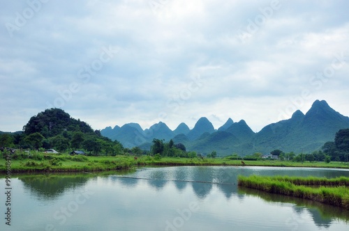 Beautiful rural scenery in Guilin China