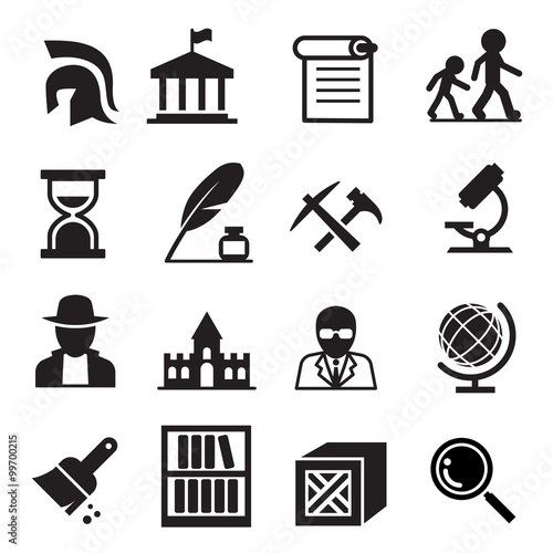 History & archaeology icons