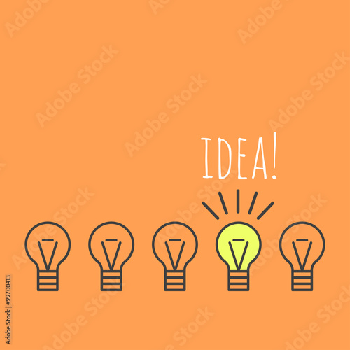 Light bulb as a concept of unexpected idea