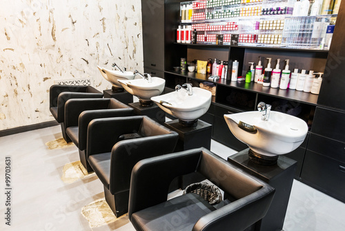 Interior of luxury beauty salon