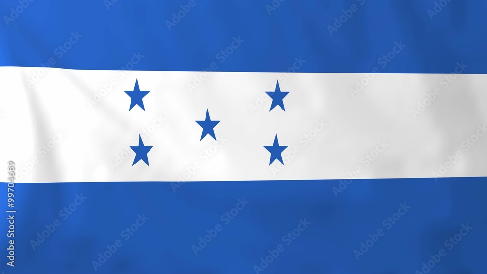 Flag of Honduras, slow motion waving. Rendered using official design and colors. Flag of Honduras, slow motion waving. Rendered using official design and colors.