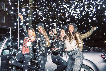 Girls partying