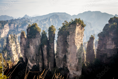 mountain landscape of zhangjiajie national park
