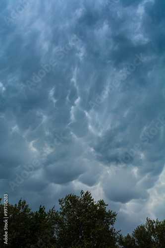 Gewitter-/Mammatus Wolken im Sommer, Mitteldeutschland
