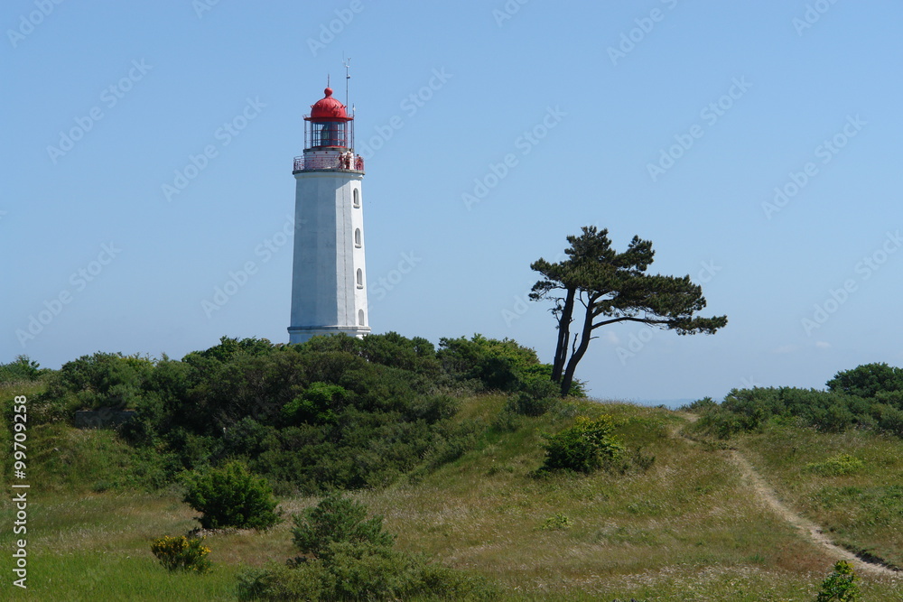Leuchtturm Dornbusch auf der Insel Hiddensee