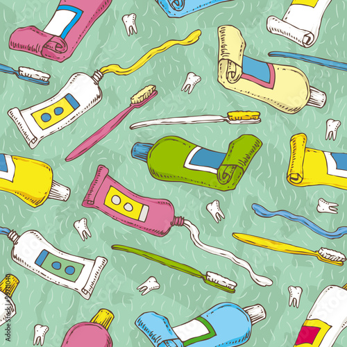 Stomatology Seamless Vector Pattern
