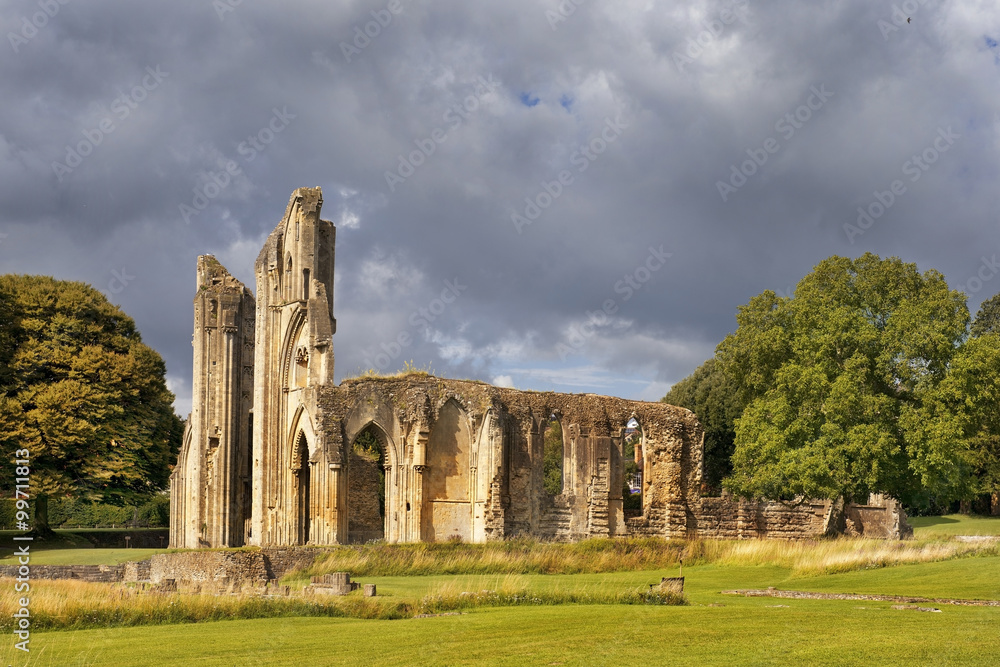 ruins of Glastonbury Abbey, Somerset, England