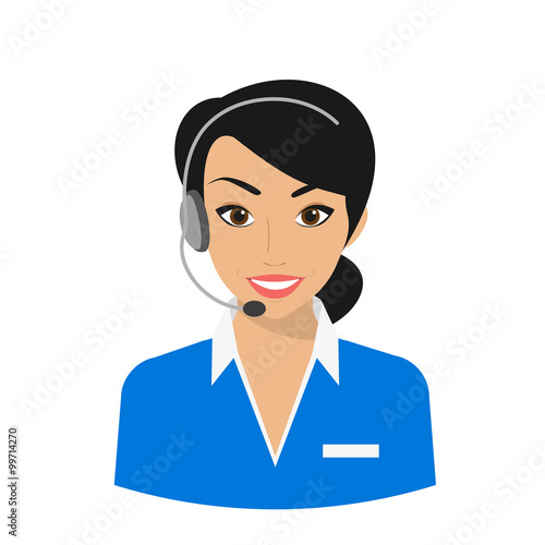 Female call centre operator