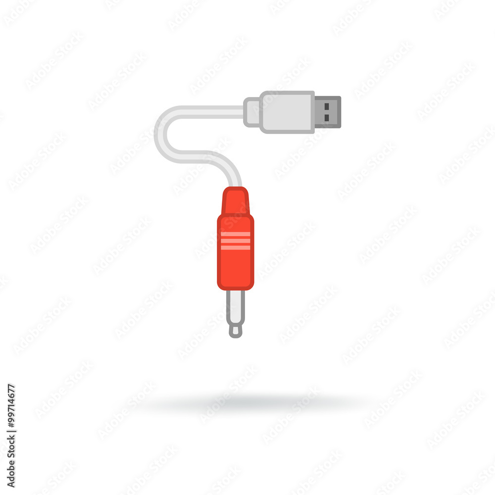 Flat USB cable icon for web Flat USB cable icon for web