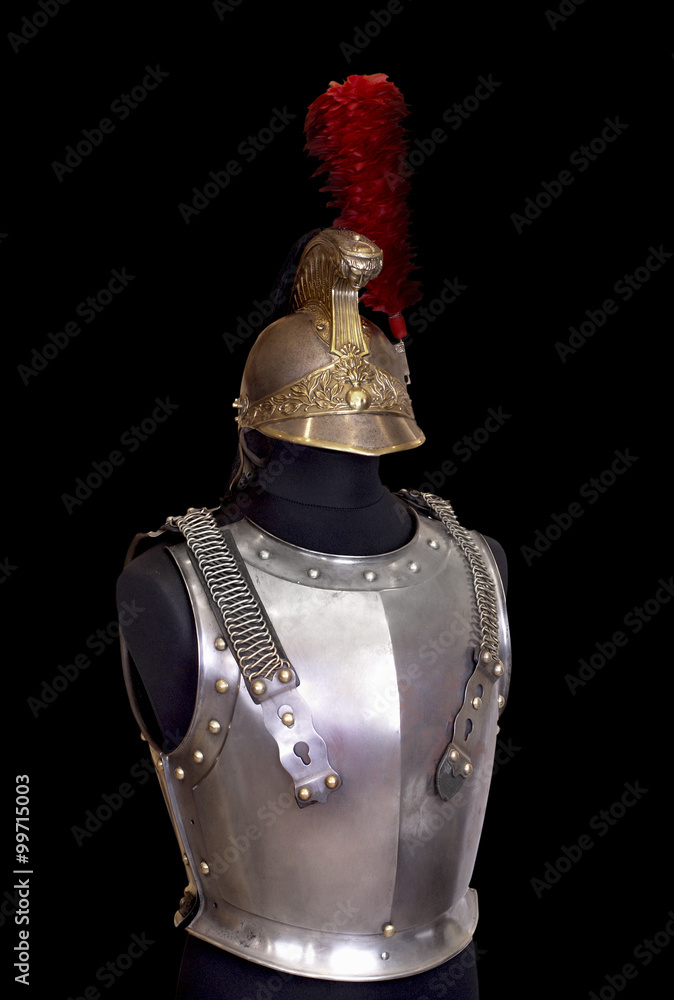 Fototapeta premium Cuirass and helmet of French cuirassier