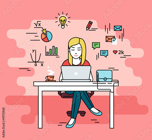 Woman with laptop