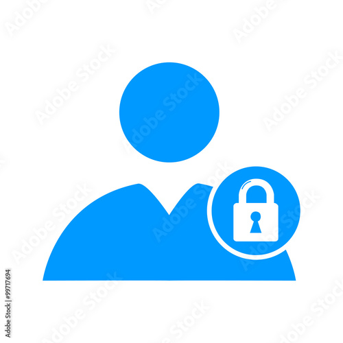 User icon, lock icon