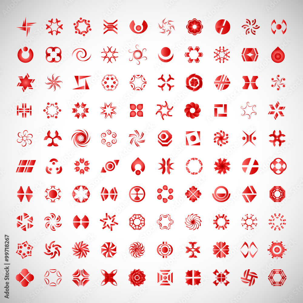 Naklejka premium Unusual Icons Set - Isolated On Gray Background - Vector Illustration, Graphic Design Editable For Your Design