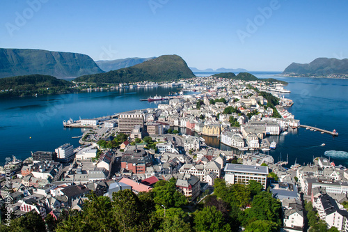 Norway a view of the city of Stavanger from an observation deck photo