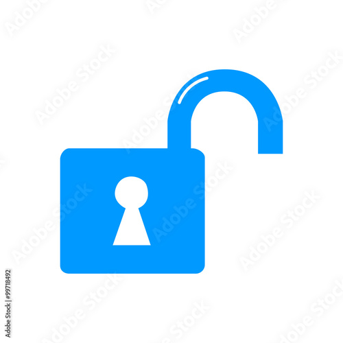 lock icon. Flat design style.