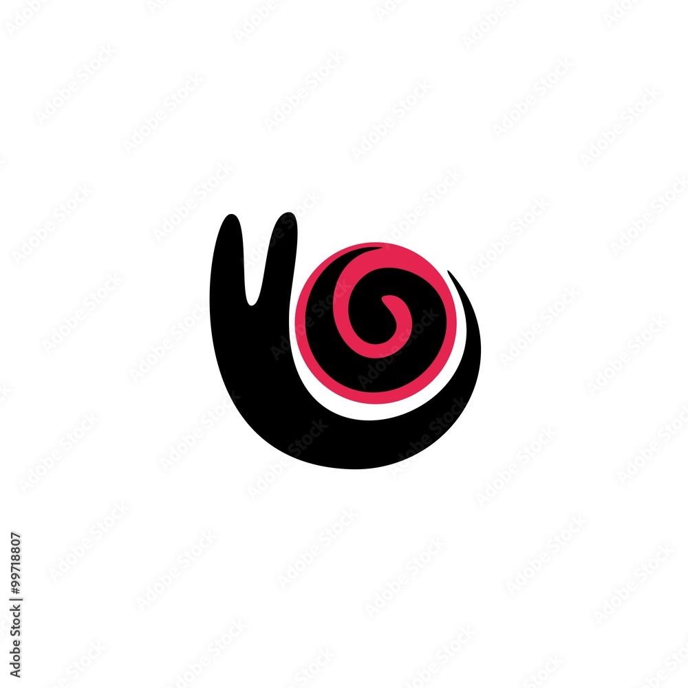 Vector of snail  icon. Business icon for the company. This concept logo, label or badge for Business Media Technology. Other companies. Illustration.