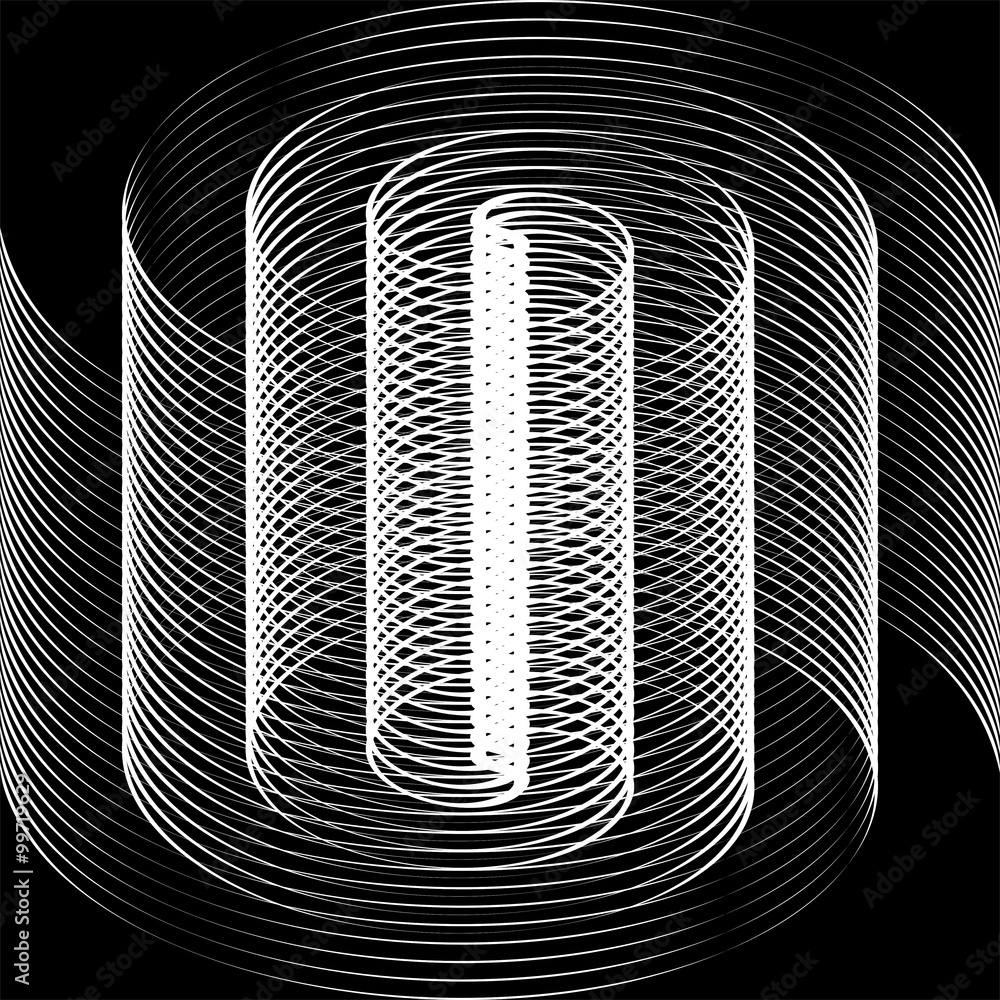 Black and white spiral. Optical illusion. Stock Vector | Adobe Stock