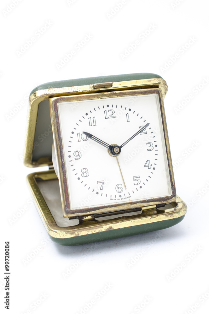 folding clock isolated on white folding clock isolated on white