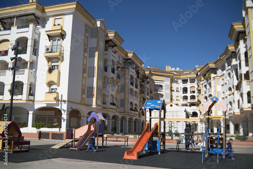 Buildings in the Old Town of Marbella on the Costa Del Sol Andalucia, Spain 
