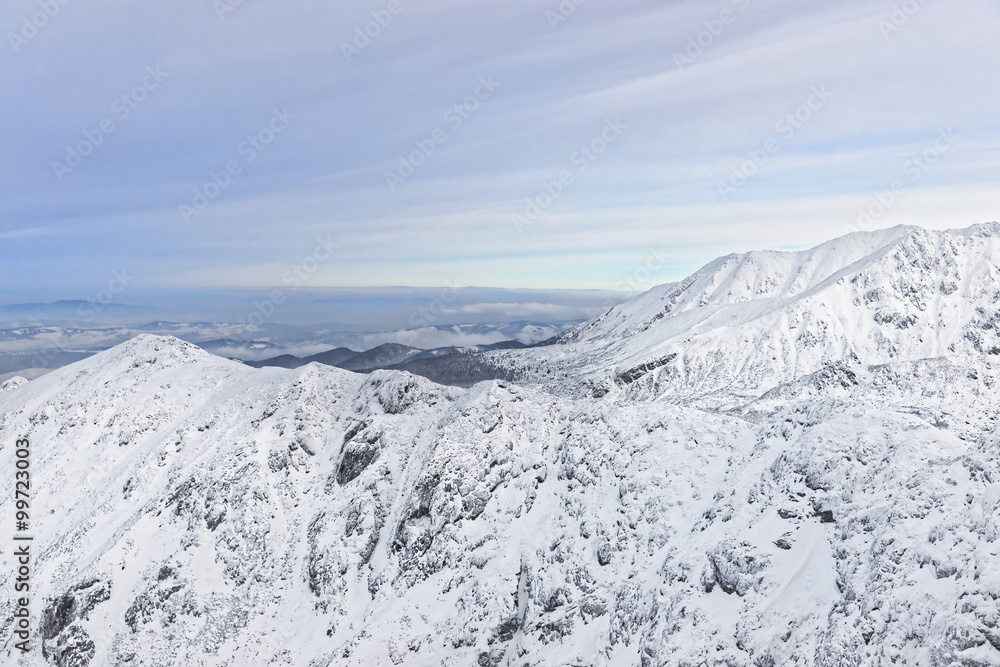 Kasprowy Wierch peak in Zakopane in Tatra Mounts in winter Kasprowy Wierch peak in Zakopane in Tatra Mounts in winter