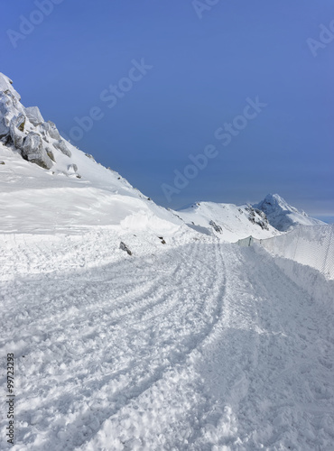 Kasprowy Wierch peak  in Zakopane in Tatra Mountains in winter © Roman Babakin