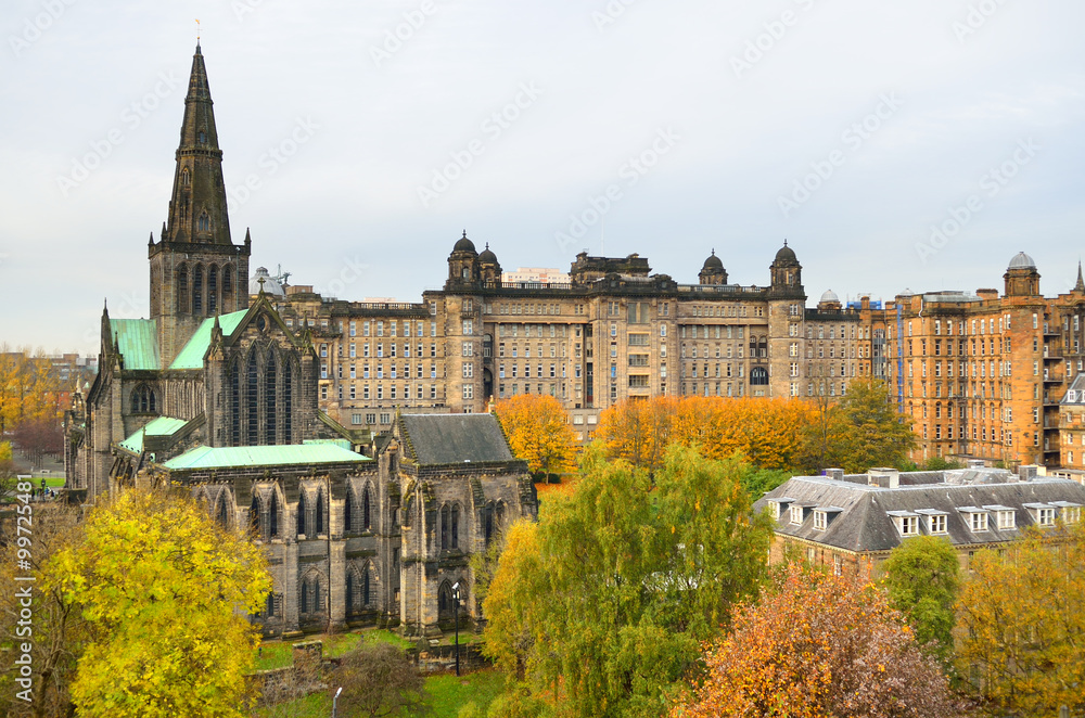 Obraz premium Glasgow cathedral aka High Kirk of Glasgow or St Kentigern or St Mungo..