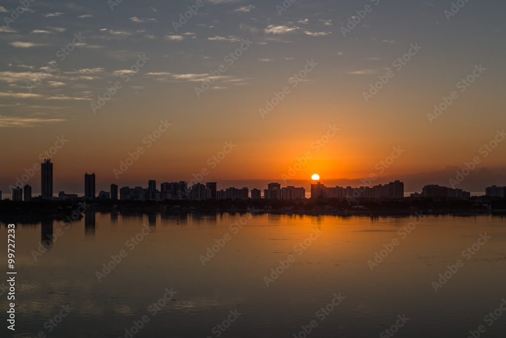  Orange Sunrise/Gorgeous Sunrise at Biscayne Bay