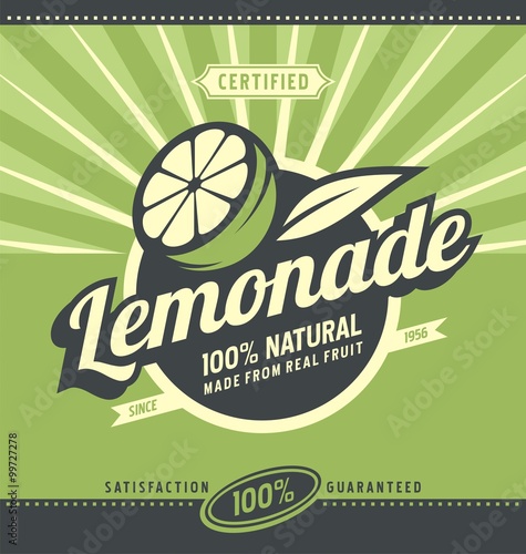 Lemonade retro poster design