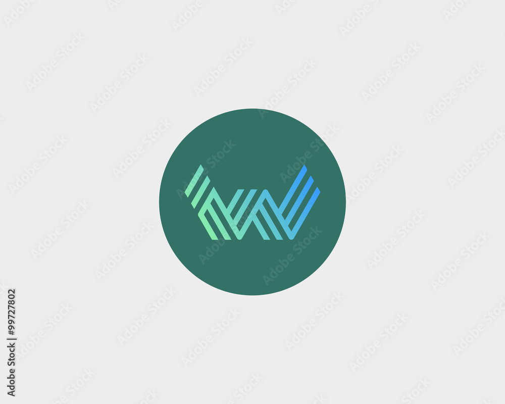 Letter W logo icon vector design. Creative line symbol. Letter W logo icon vector design. Creative line symbol.