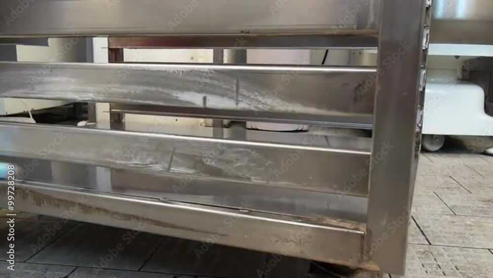 Clean surfaces and angles of rack a damp cloth. Cleaning of premises and equipment in the food industry, supermarkets, warehouses with food and other similar places. Clean surfaces and angles of rack a damp cloth. Cleaning of premises and equipment in the food industry, supermarkets, warehouses with food and other similar places.